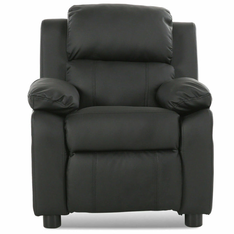 Kids Deluxe Headrest Recliner Sofa Chair Hidden Storage