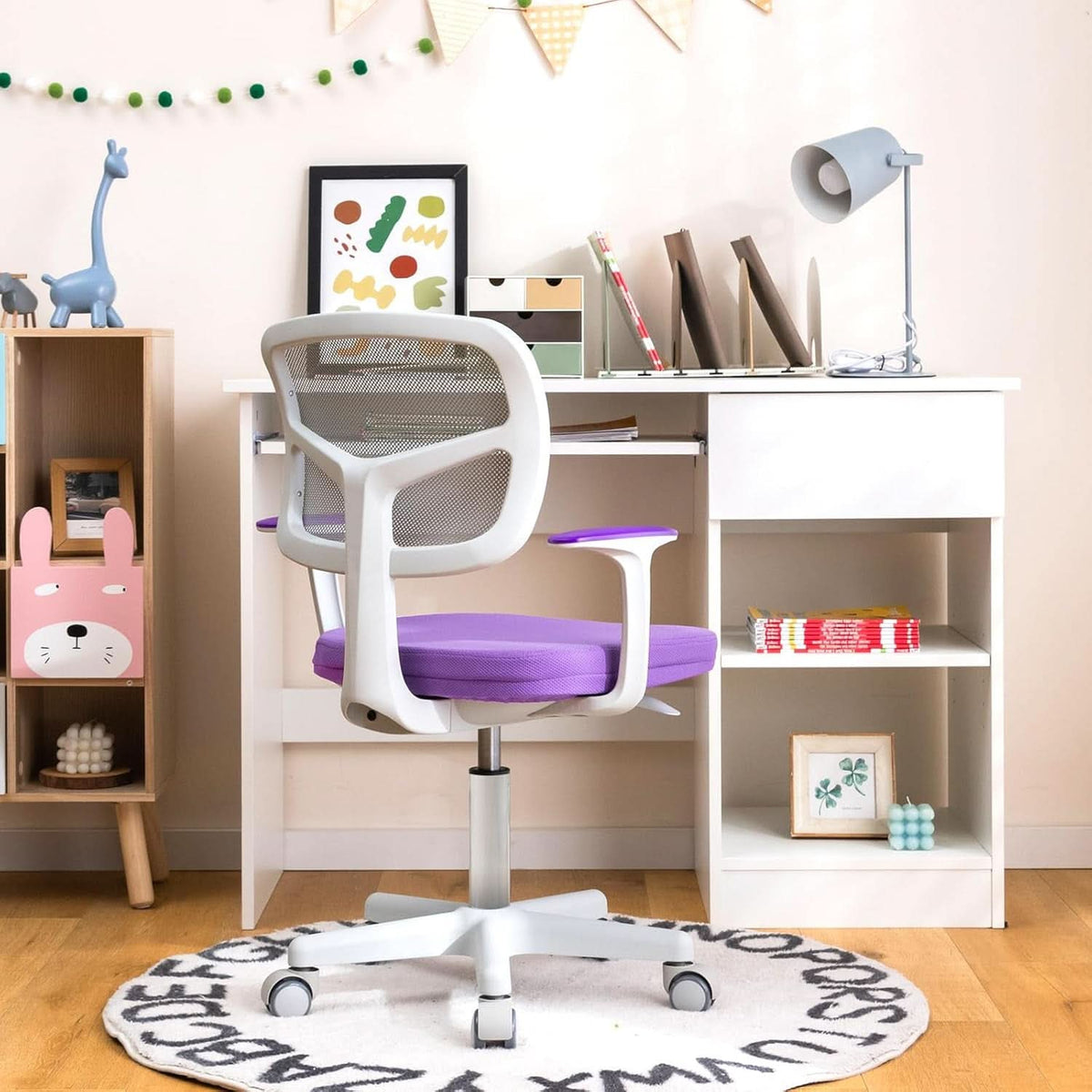 Kids Desk Chair Height Adjustable 16 To 21 Inches Violet