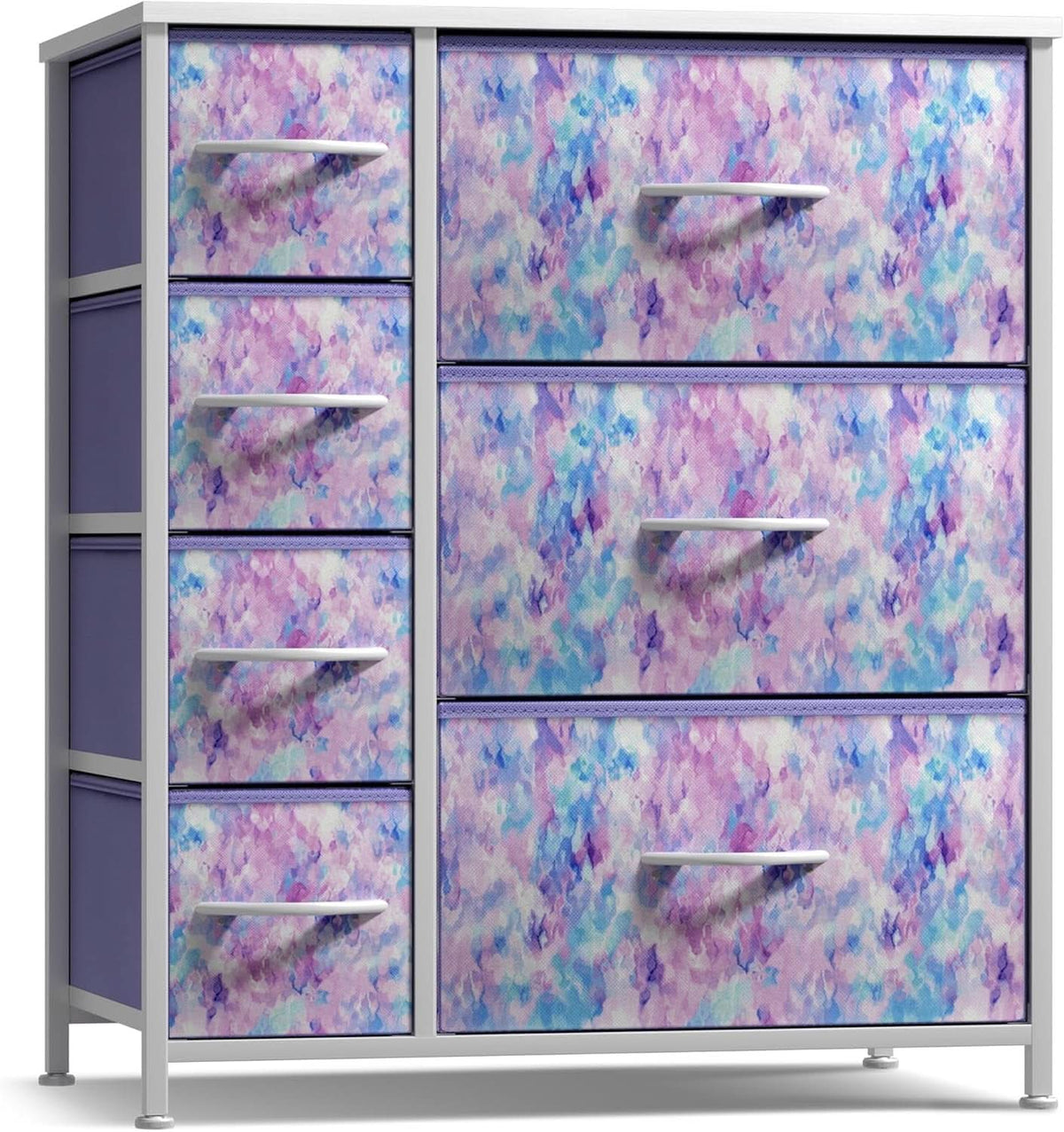 Kids Dresser With 7 Drawers And Fabric Bins Included