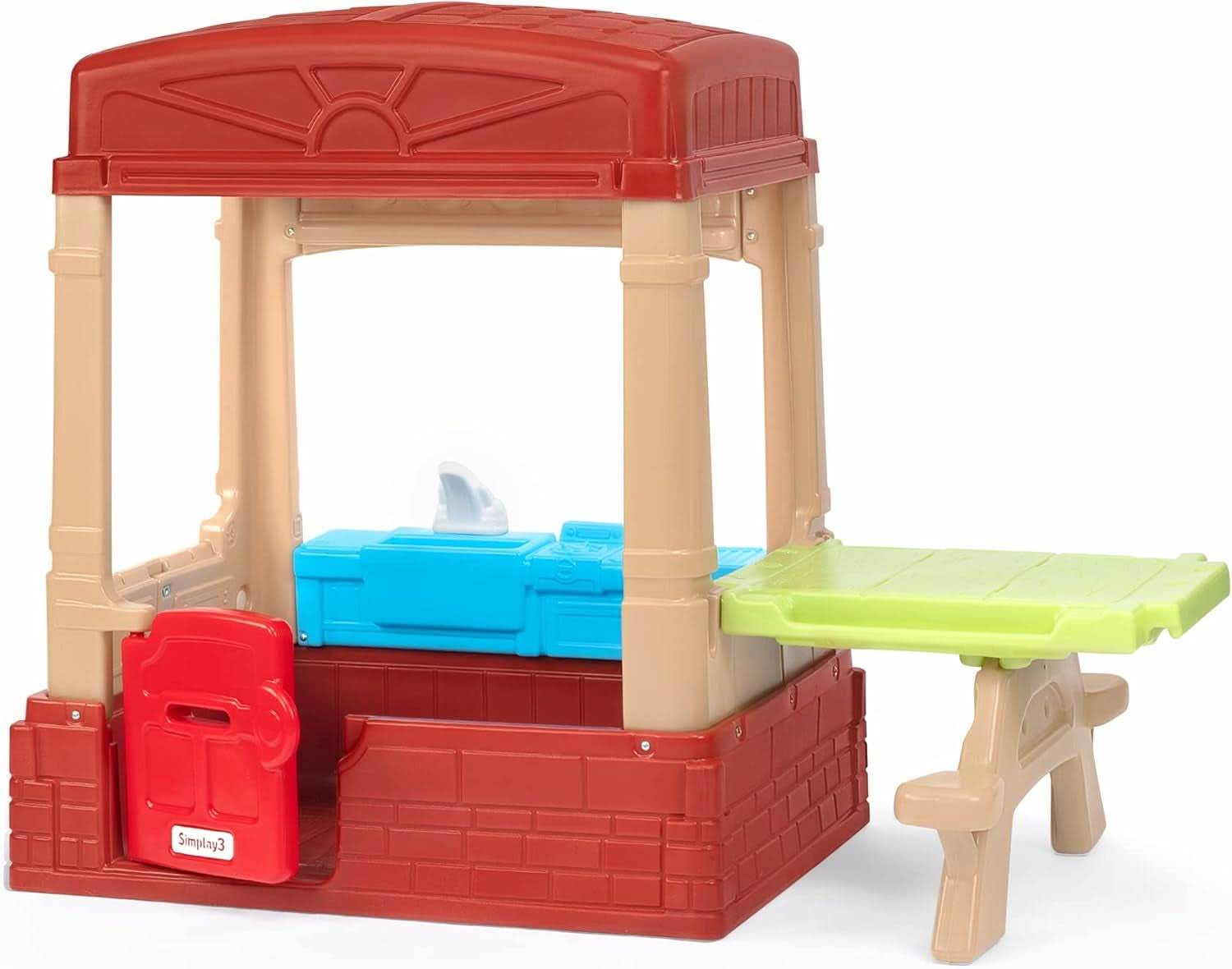 Kids Picnic Cottage Playhouse With Kitchen And Picnic Table