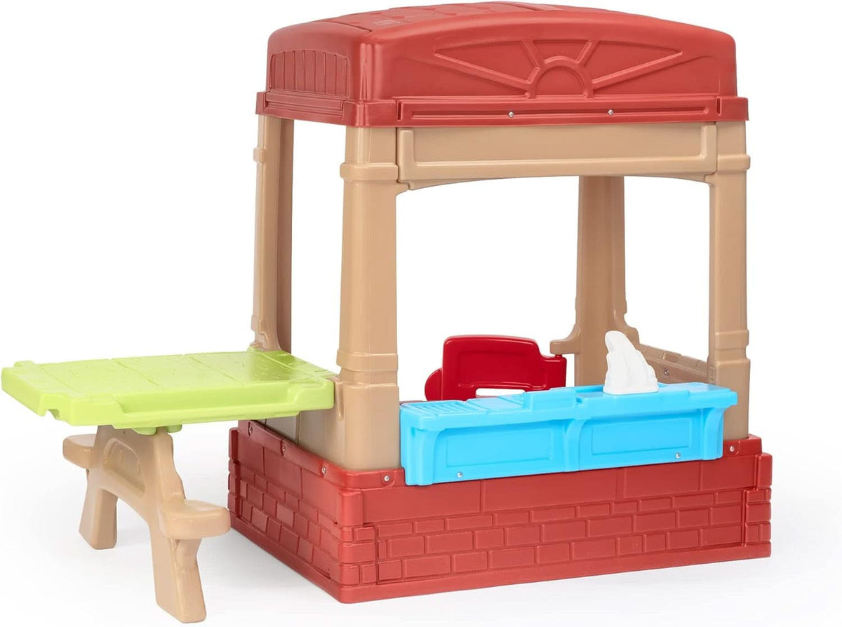 Kids Picnic Cottage Playhouse With Kitchen And Picnic Table