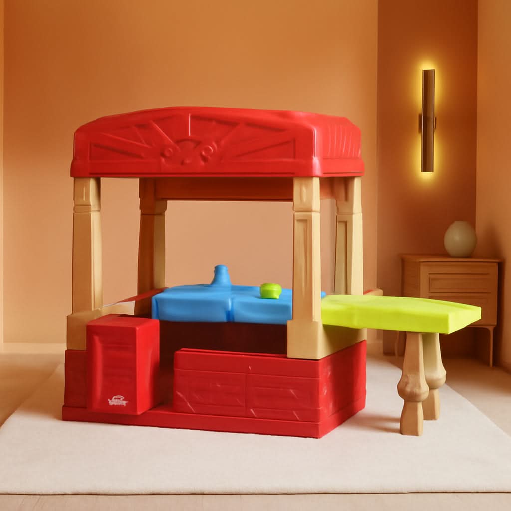 Kids Picnic Cottage Playhouse With Kitchen And Picnic Table