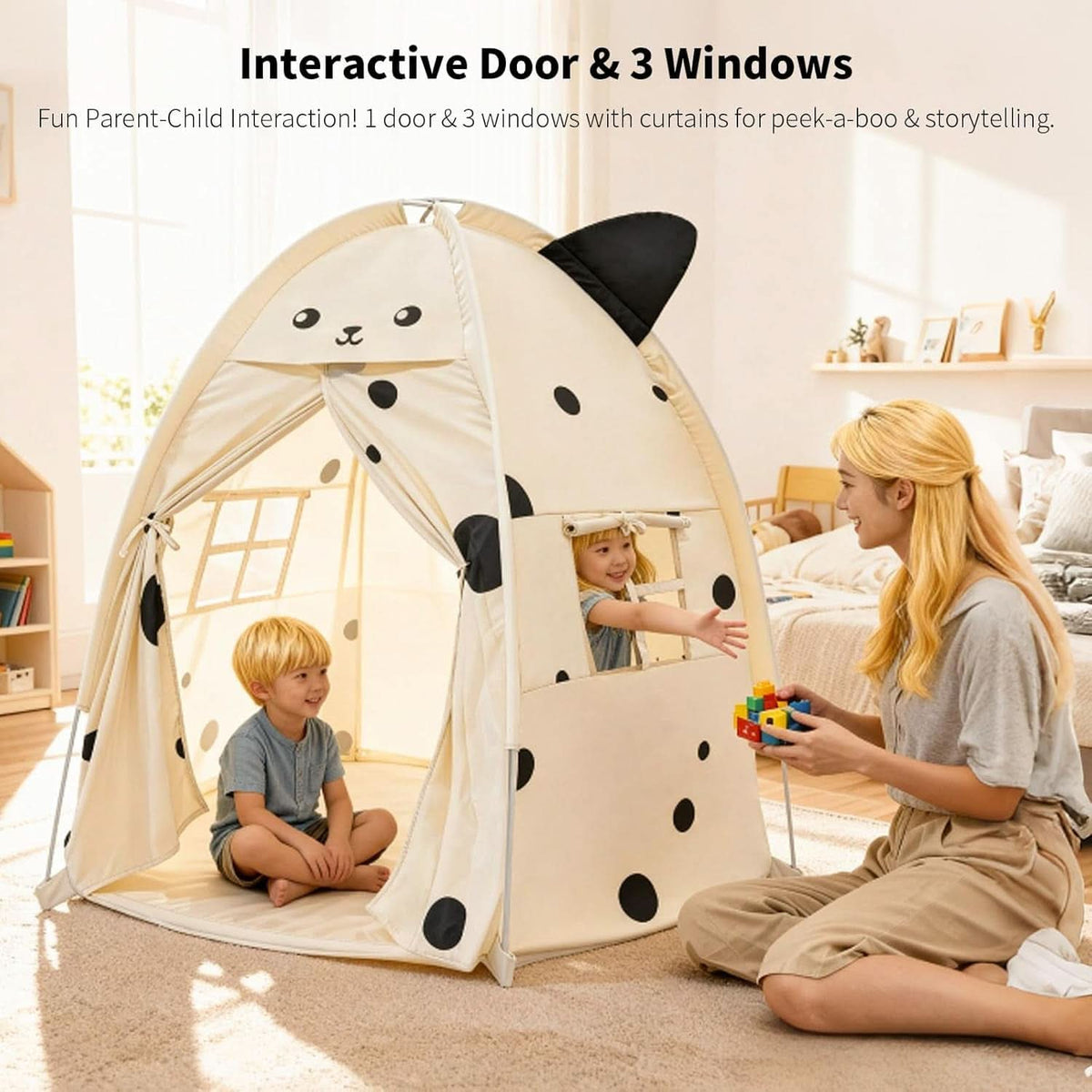 Kids Play Tent 55Inch Peach Premium Quality Indoors