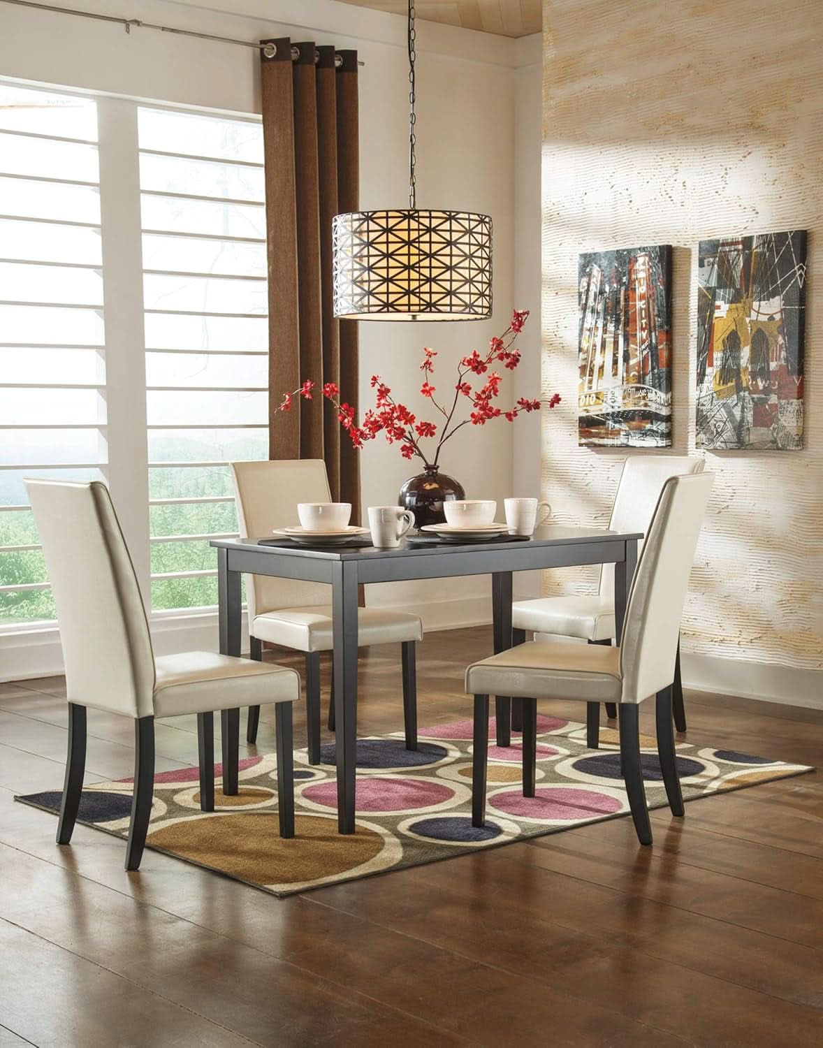 Kimonte Black Dining Room Table Rectangular Contemporary