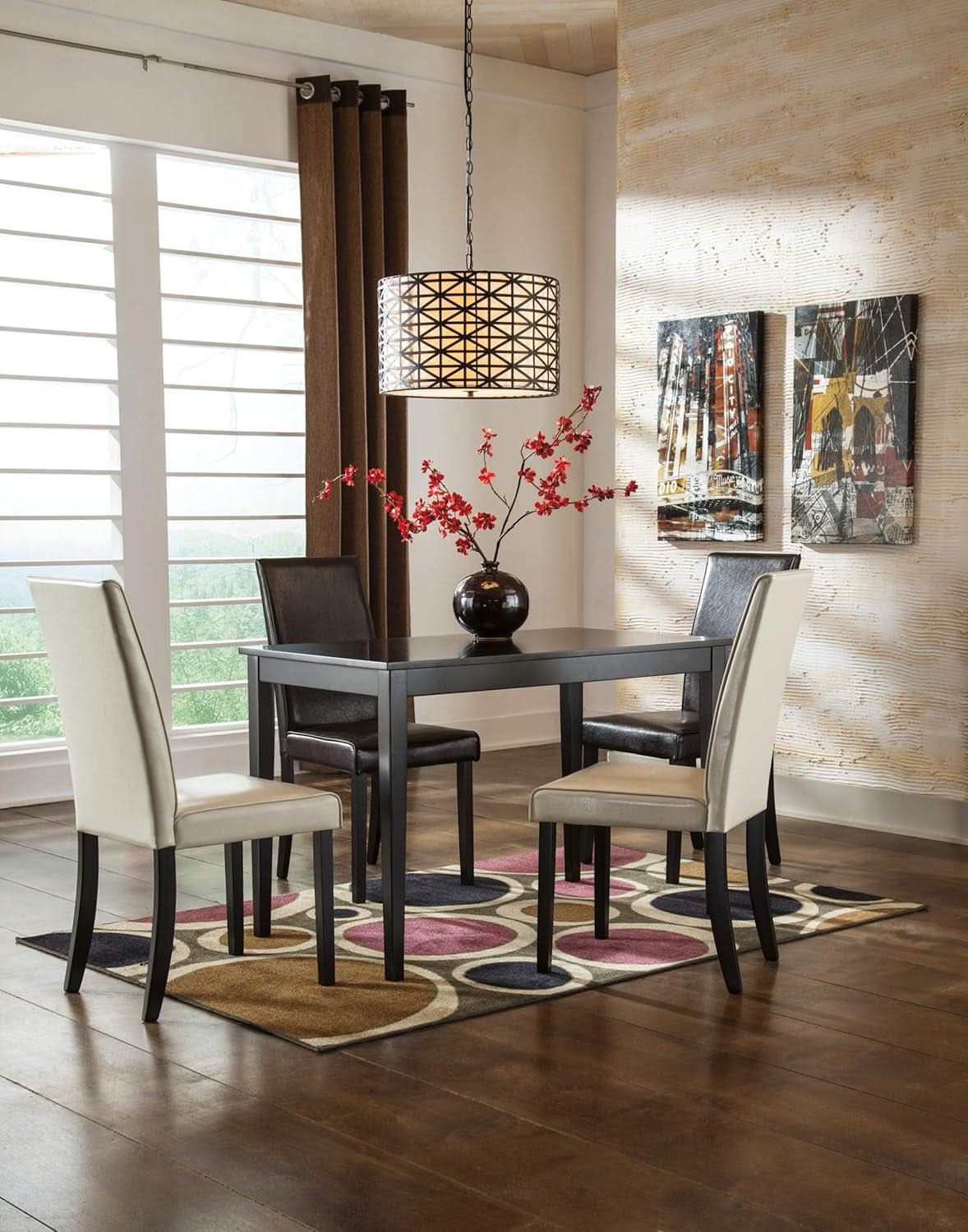 Kimonte Black Dining Room Table Rectangular Contemporary