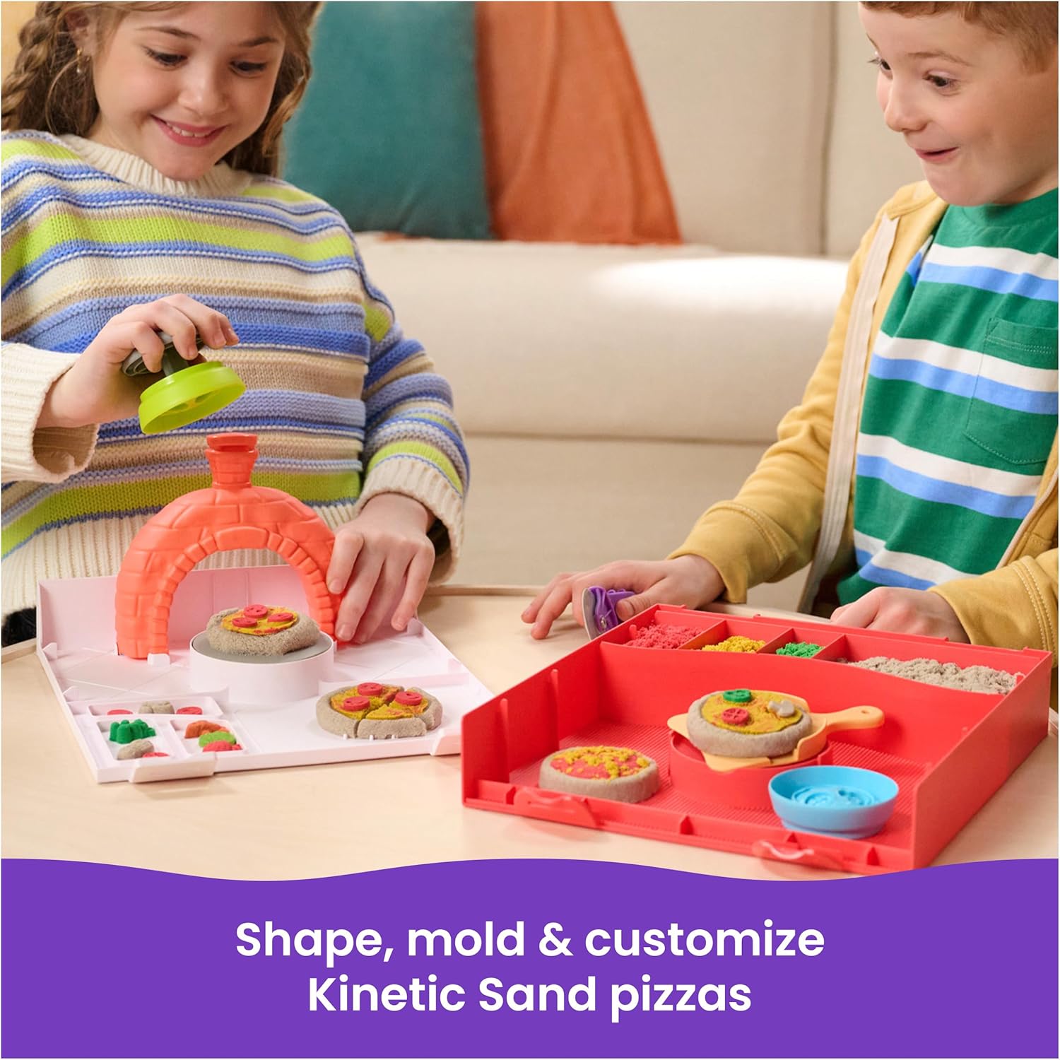 Kinetic Sand Squish Pizza