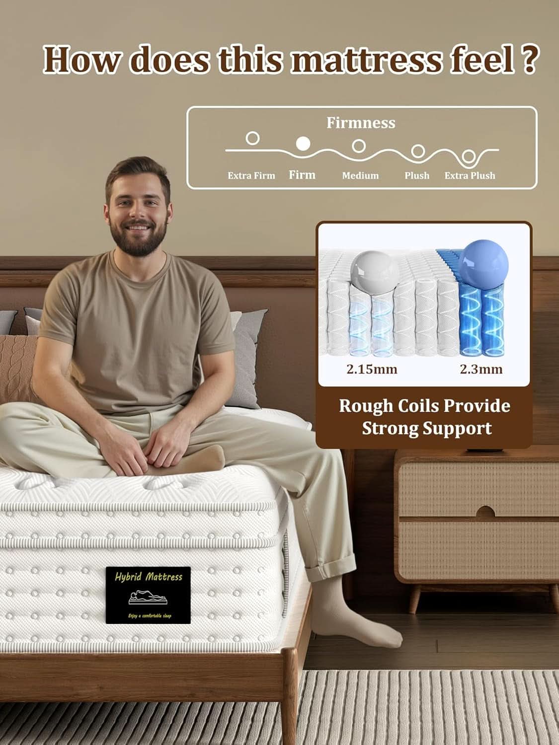 King Hybrid Mattress Super Premium Cooling Memory Foam