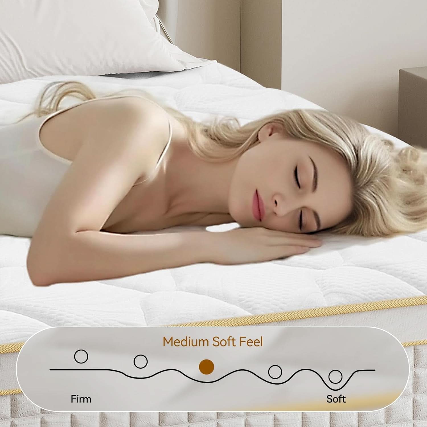 King Hybrid Mattress Twelve Inches CertipurUS Memory Foam