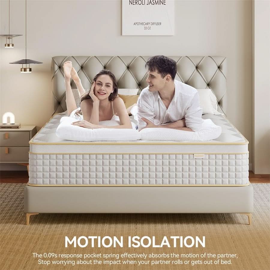 King Hybrid Mattress Twelve Inches CertipurUS Memory Foam