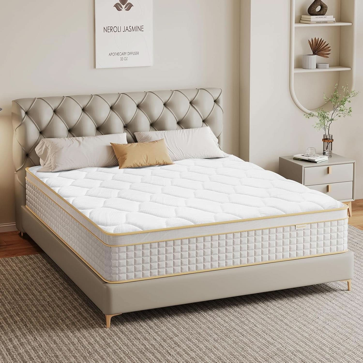 King Hybrid Mattress Twelve Inches CertipurUS Memory Foam