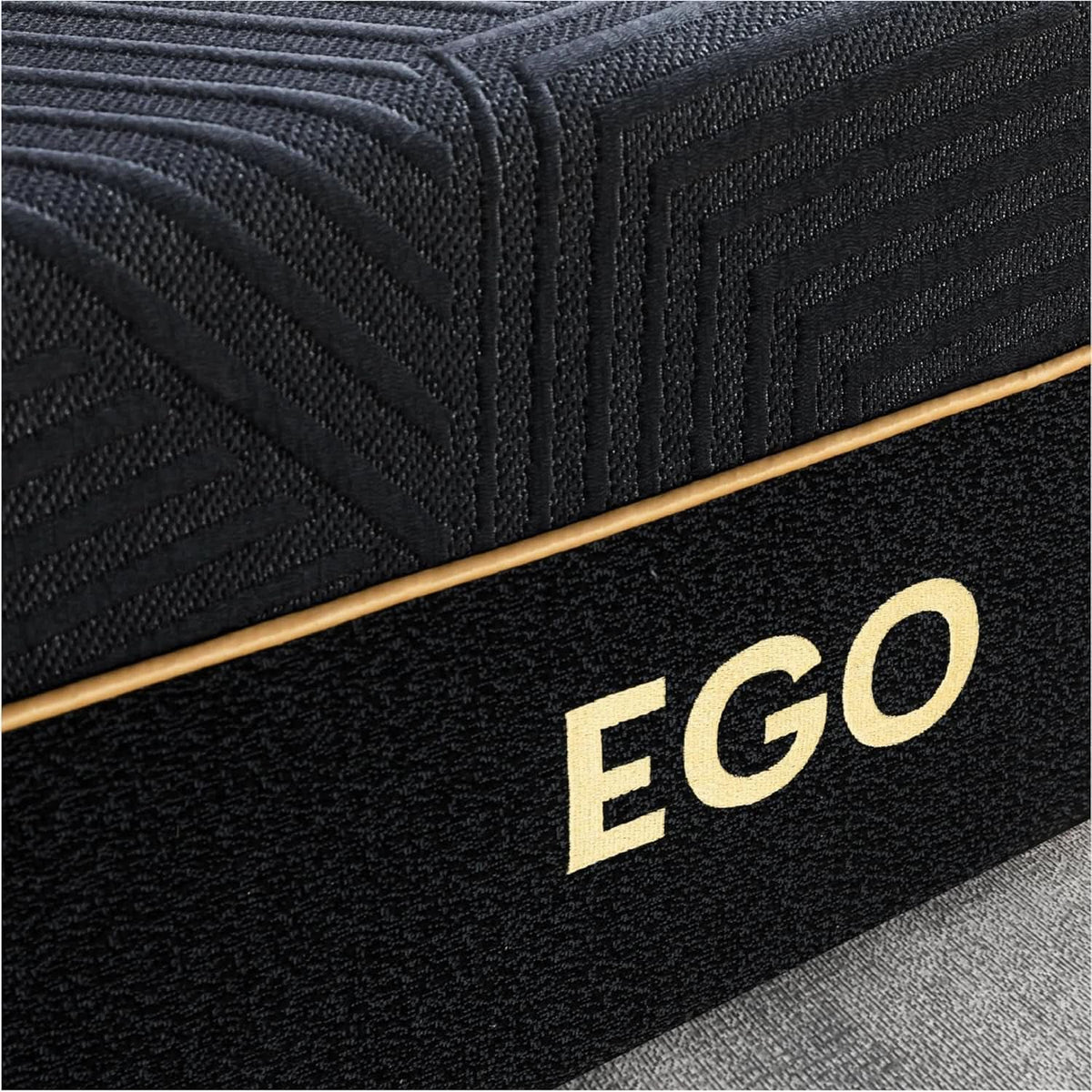 King Memory Foam Mattress Black FourteenInch Cooling Cover