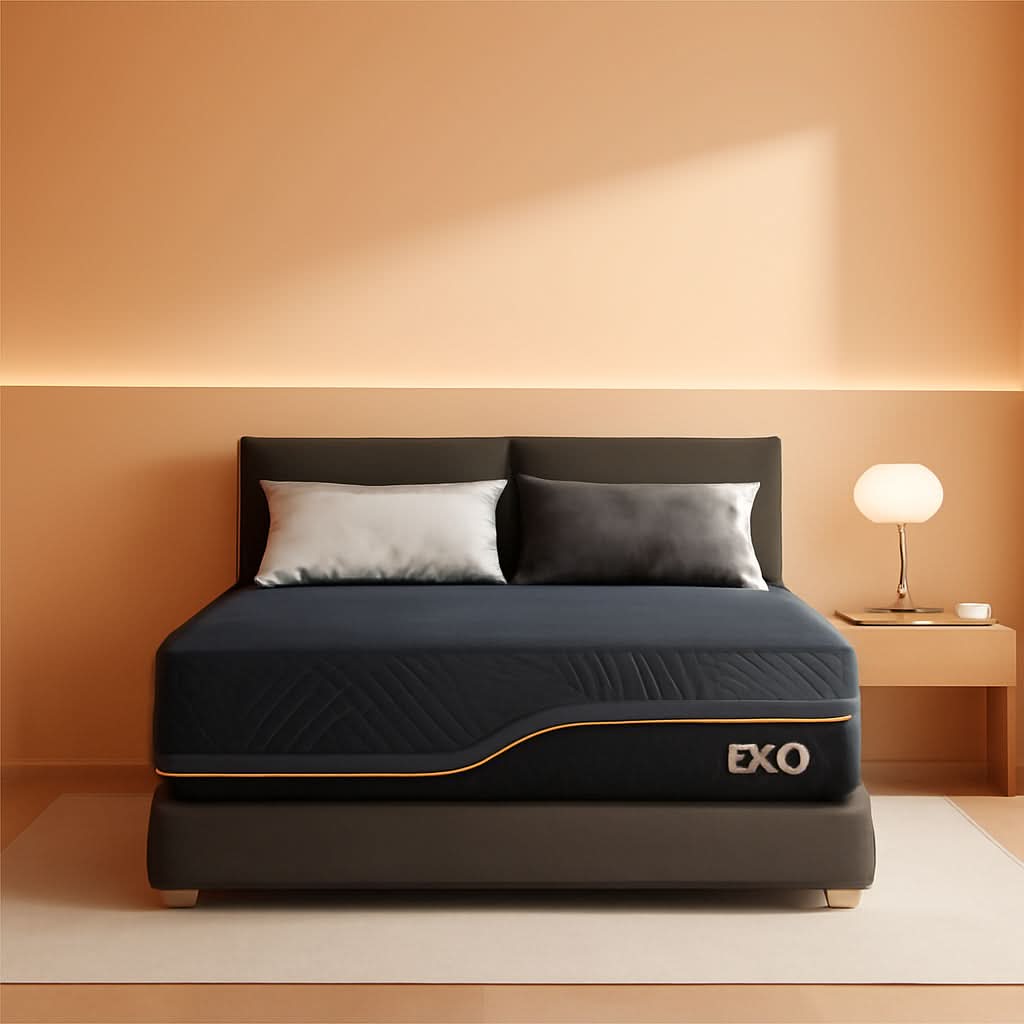 King Memory Foam Mattress Black FourteenInch Cooling Cover