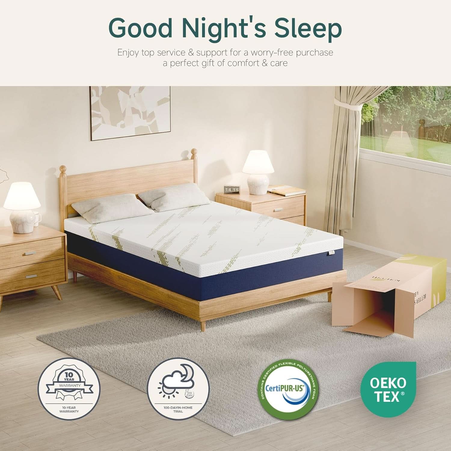 King Size CertipurUS Memory Foam Mattress Ultra Cooling