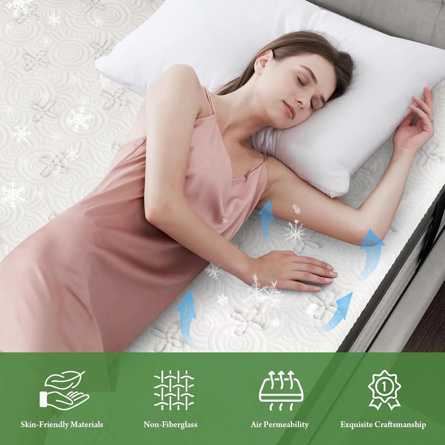 King Size Contemporary Memory Foam Hybrid Mattress