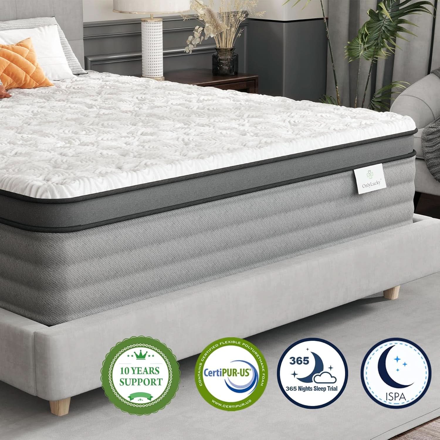 King Size Contemporary Memory Foam Hybrid Mattress