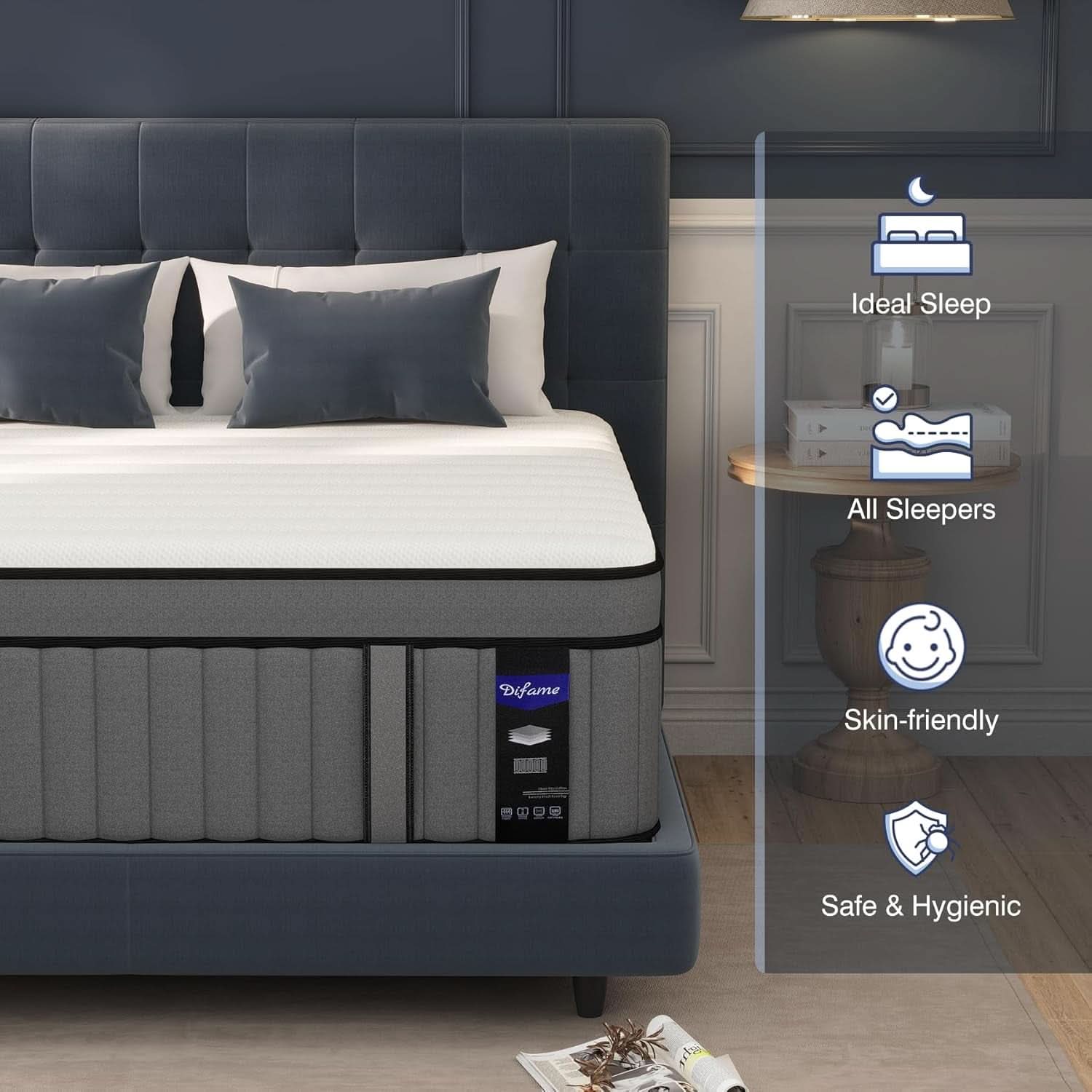 King Size Gel Memory Foam Pocket Spring Hybrid Mattress