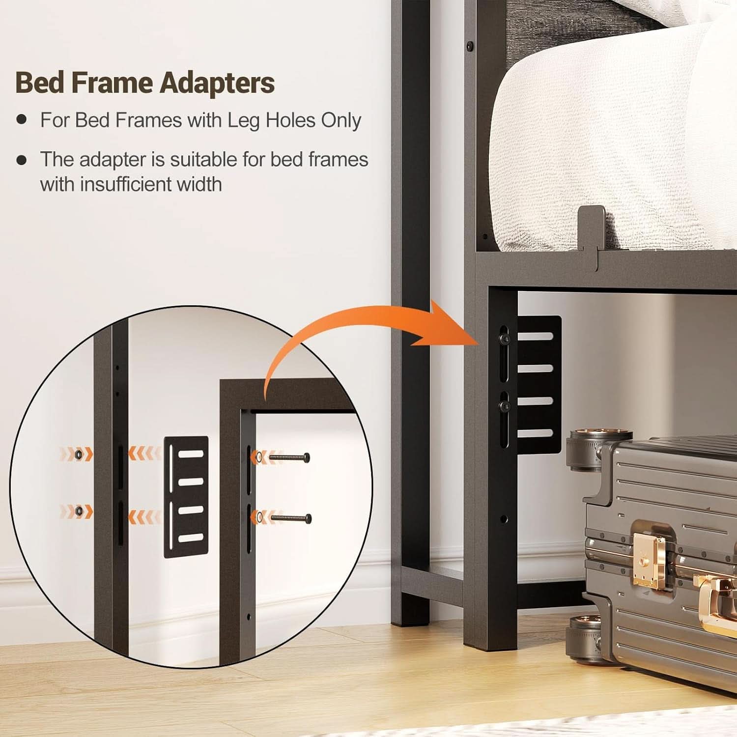 King Size Headboard with Charging Station and LED Light