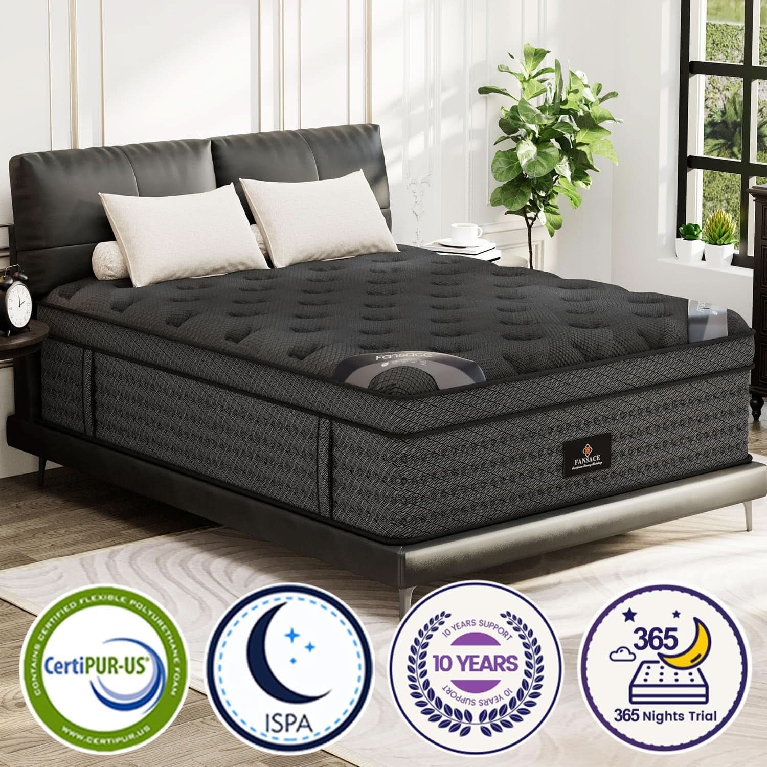 King Size Hybrid Mattress Cooling Memory Foam 14Inch