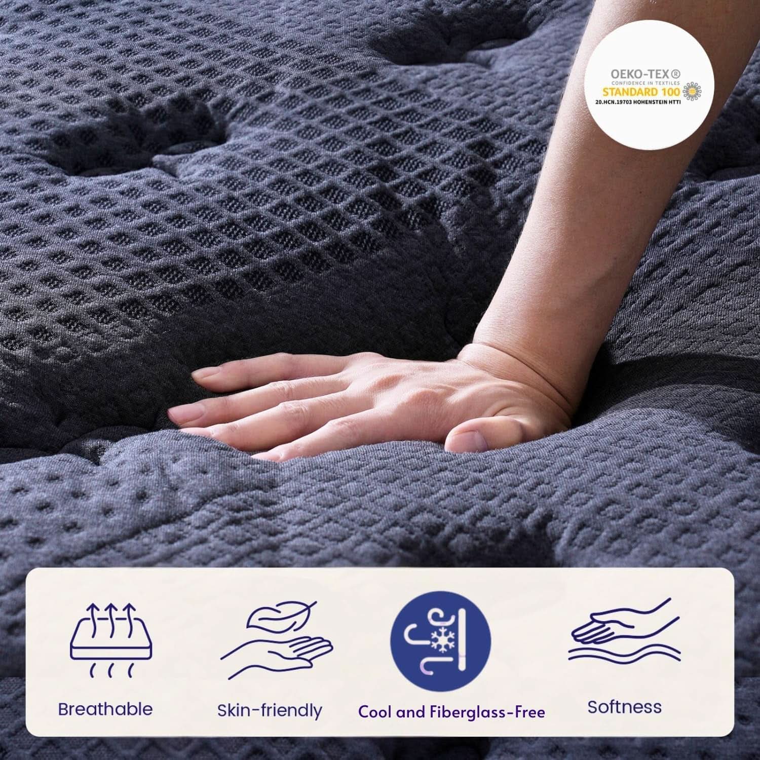 King Size Hybrid Mattress Cooling Memory Foam 14Inch