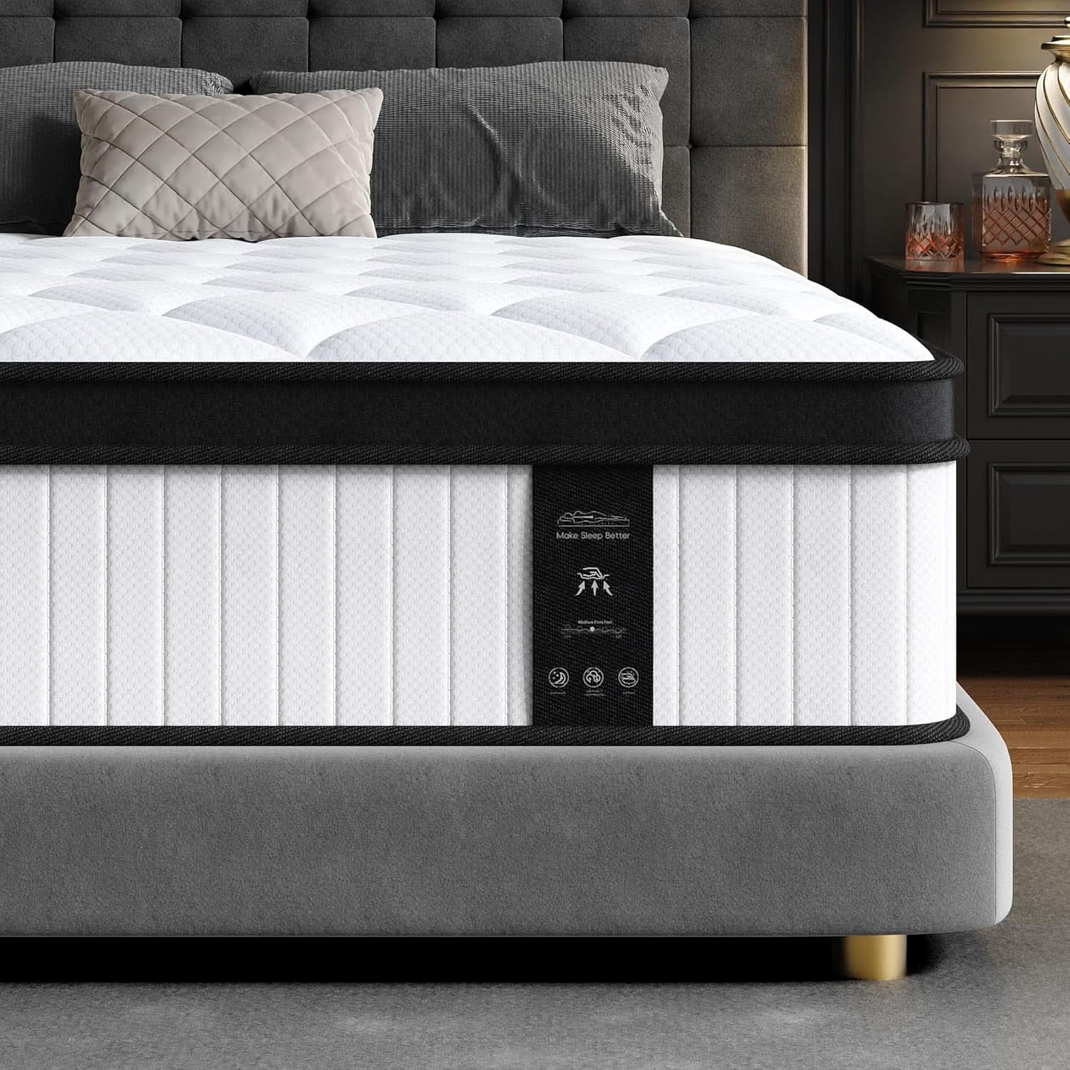 King Size Mattress With Pocket Springs Temperature Regulated