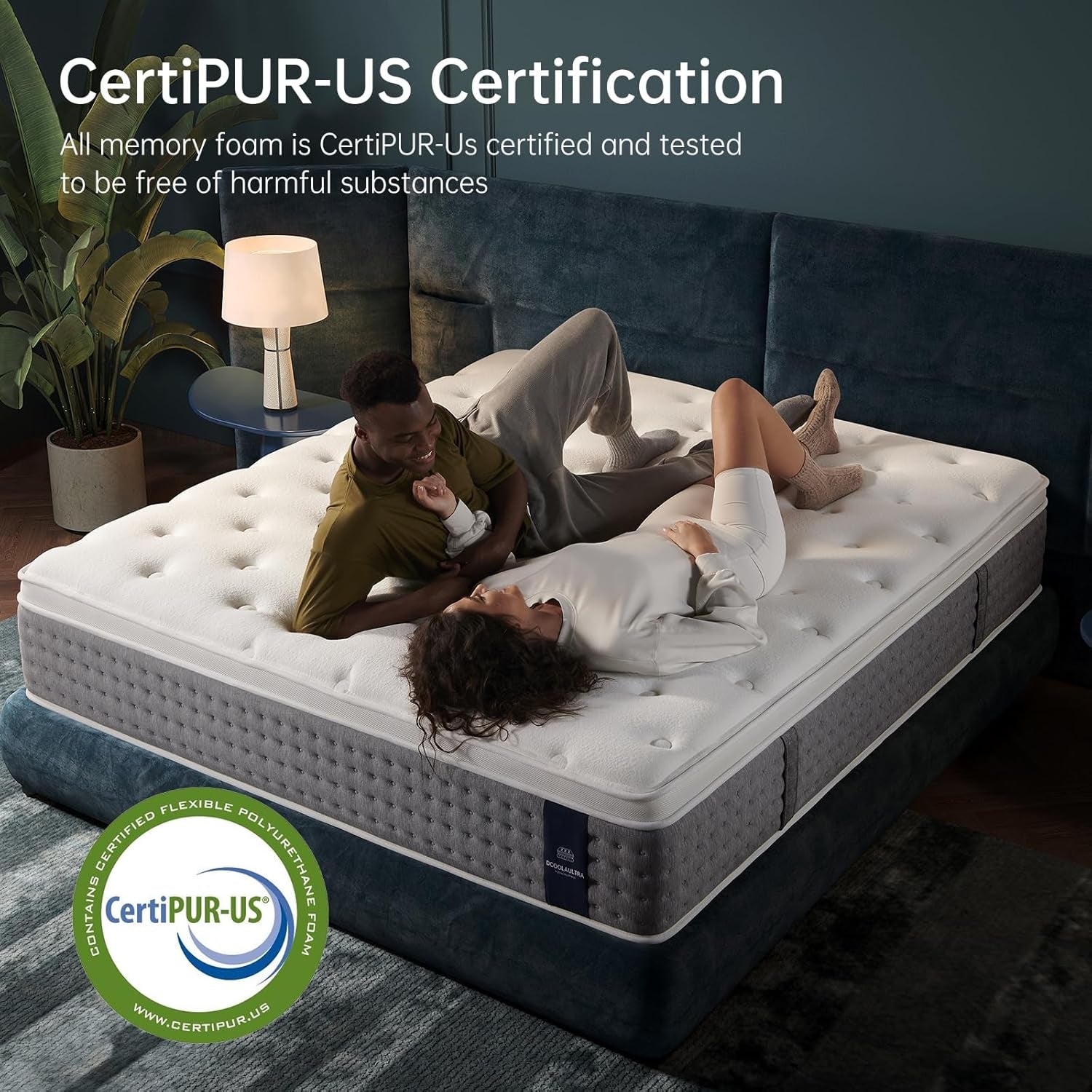 King Size Memory Foam Hybrid Mattress Fiberglass Free