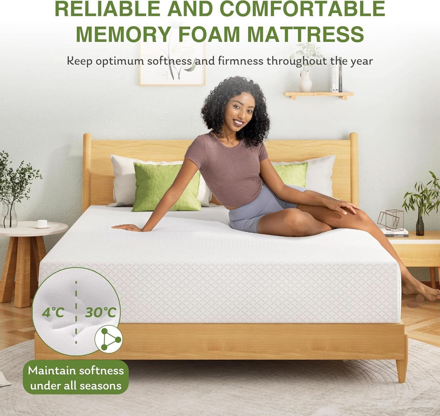 King Size Premium Memory Foam Mattress TwelveInch Cooling Gel