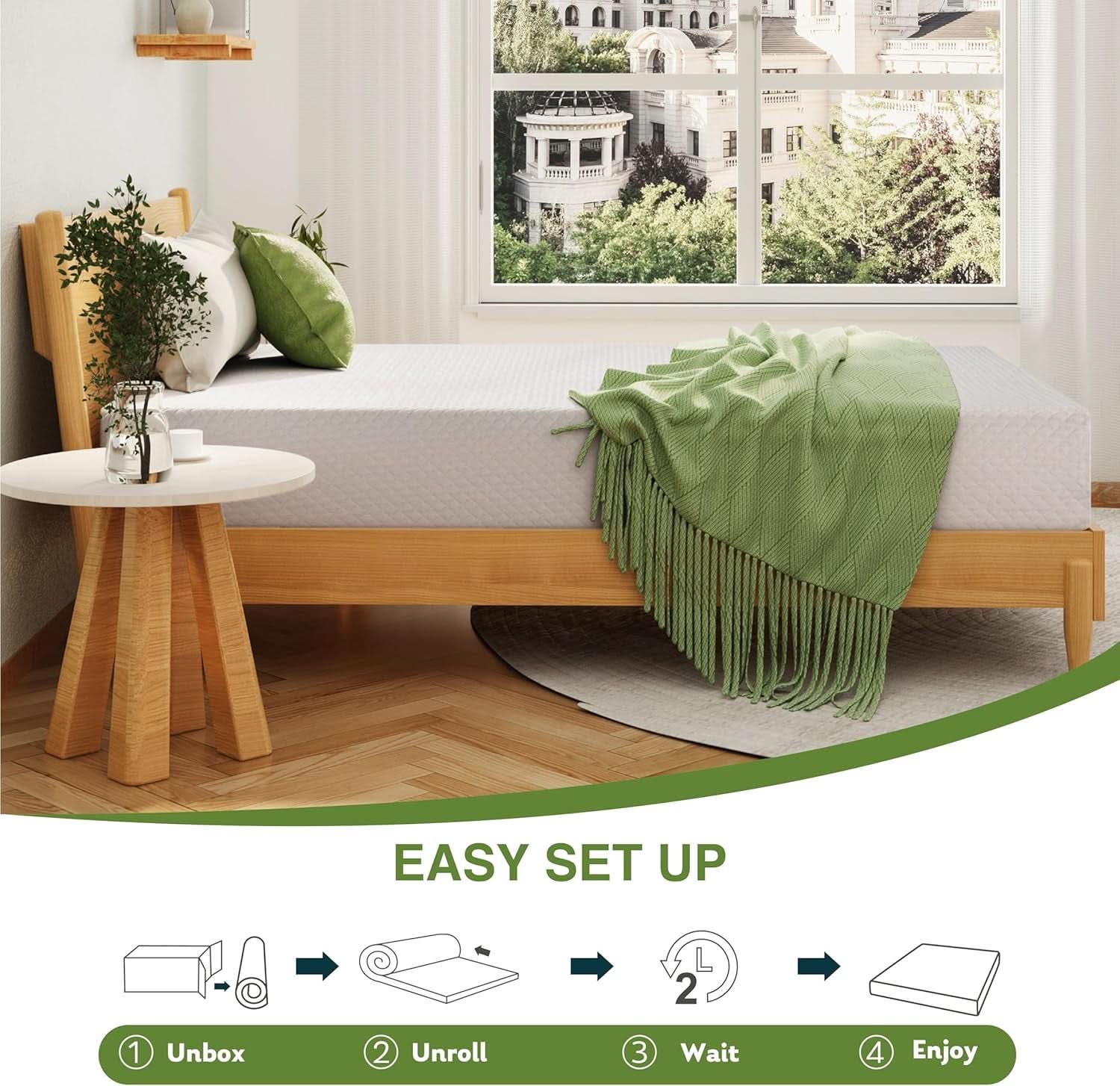King Size Premium Memory Foam Mattress TwelveInch Cooling Gel
