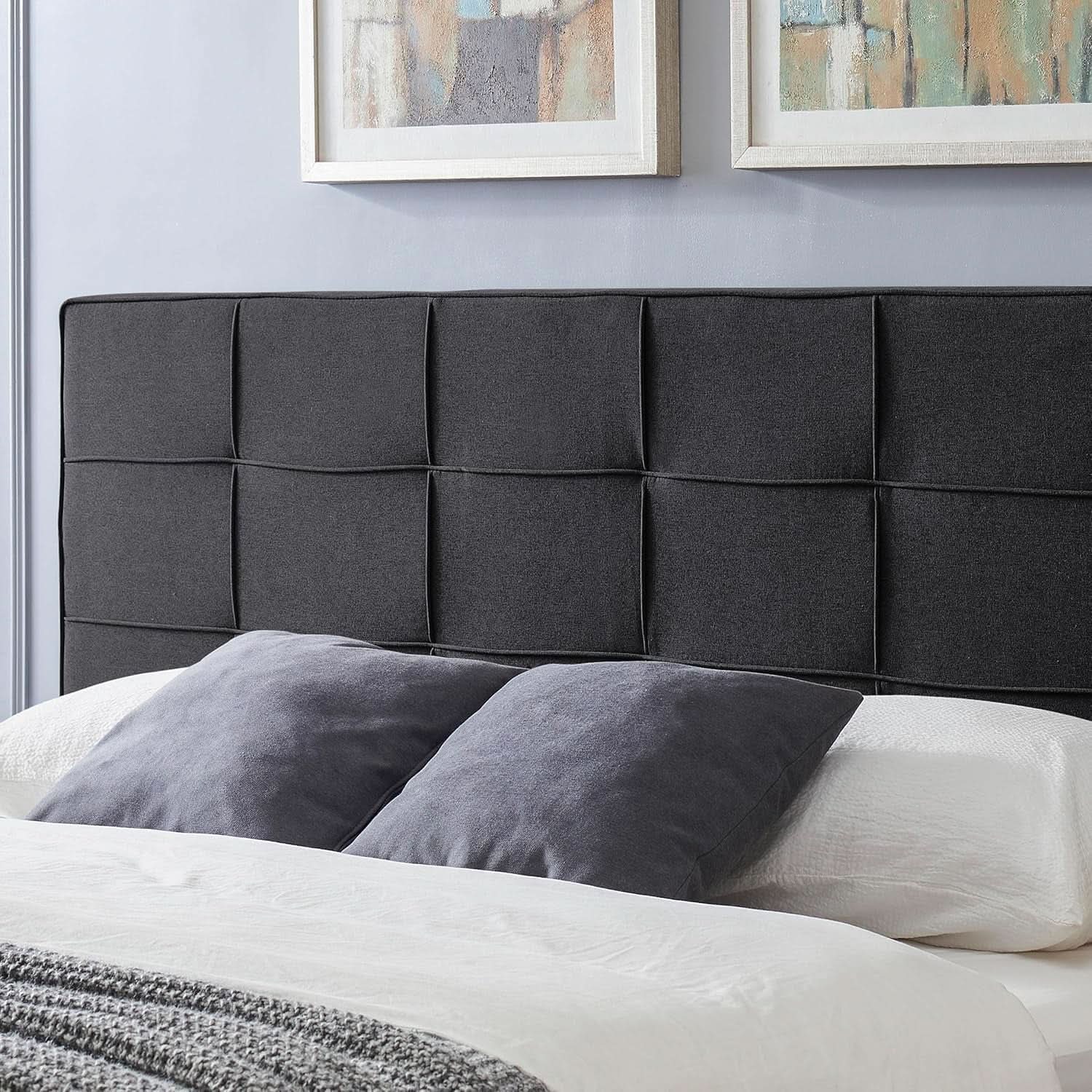 King Size Upholstered Headboard with Adjustable Modern Design