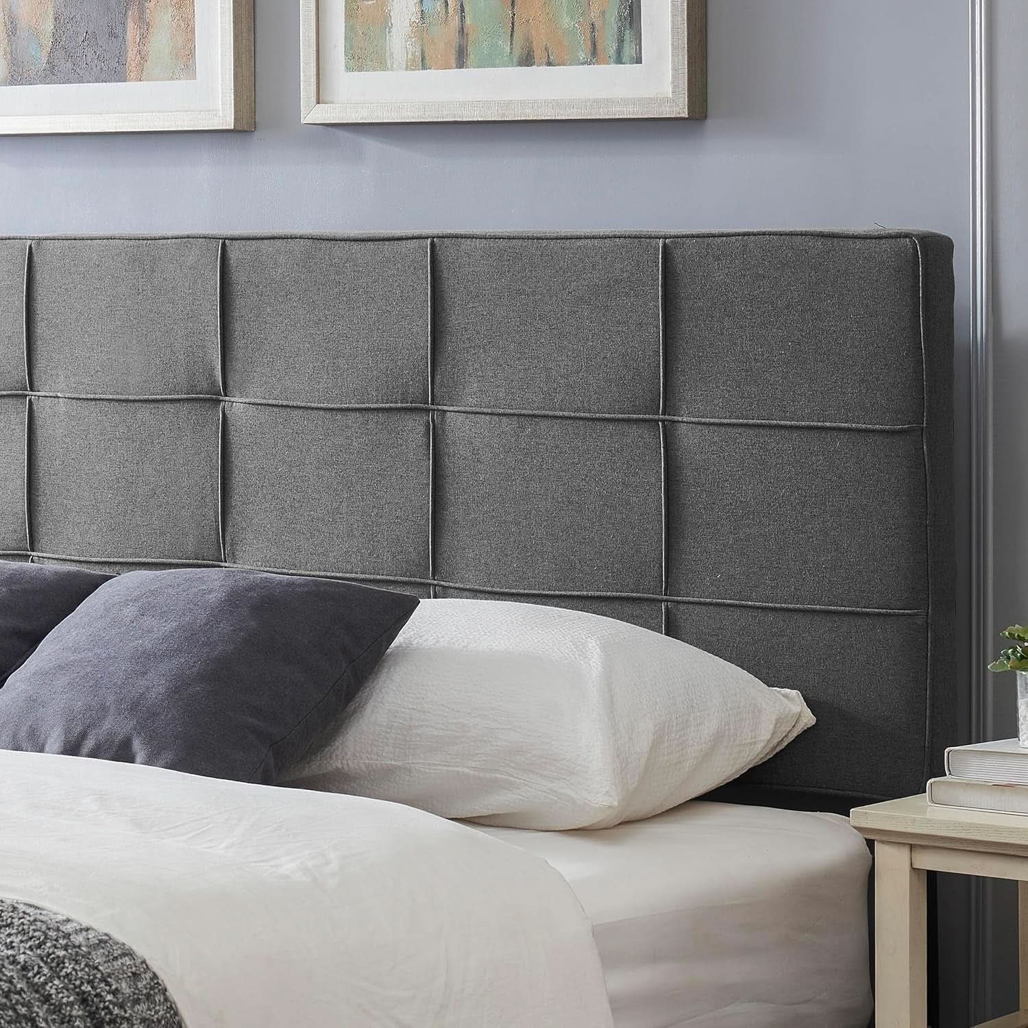 King Size Upholstered Headboard with Adjustable Modern Design