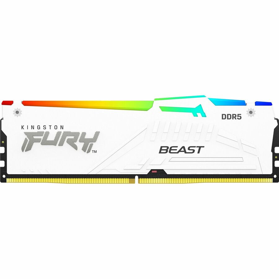 Kingston 128GB (4x32GB) DDR5 5200MT/s CL40 FURY Beast White XMP - For Motherboard - 128