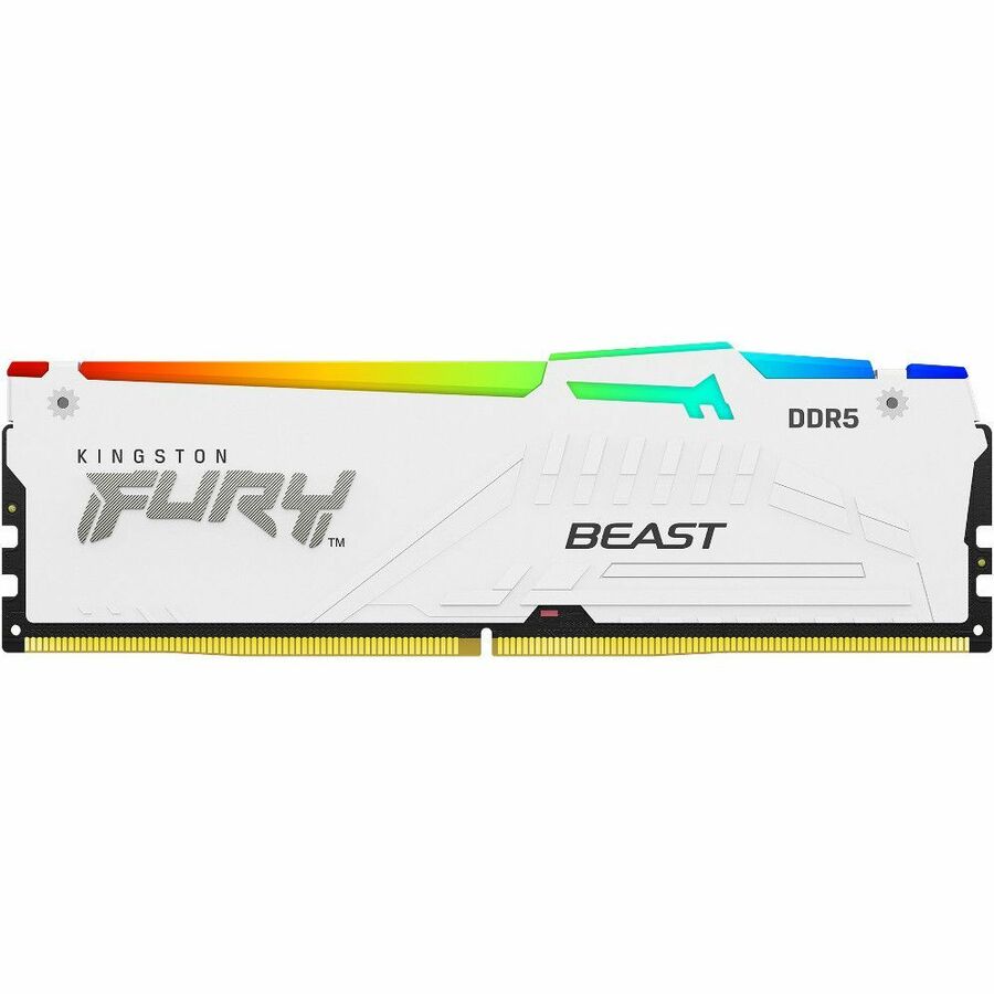 Kingston 64GB (4x16GB) DDR5 6000MT/s CL40 FURY Beast White XMP - For Motherboard - 64 GB