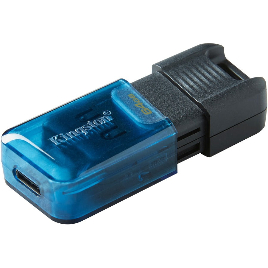 Kingston DataTraveler 80 M 64GB USB 3.2 (Gen 1) Type C Flash Drive - 64 GB - USB 3.2 (Gen