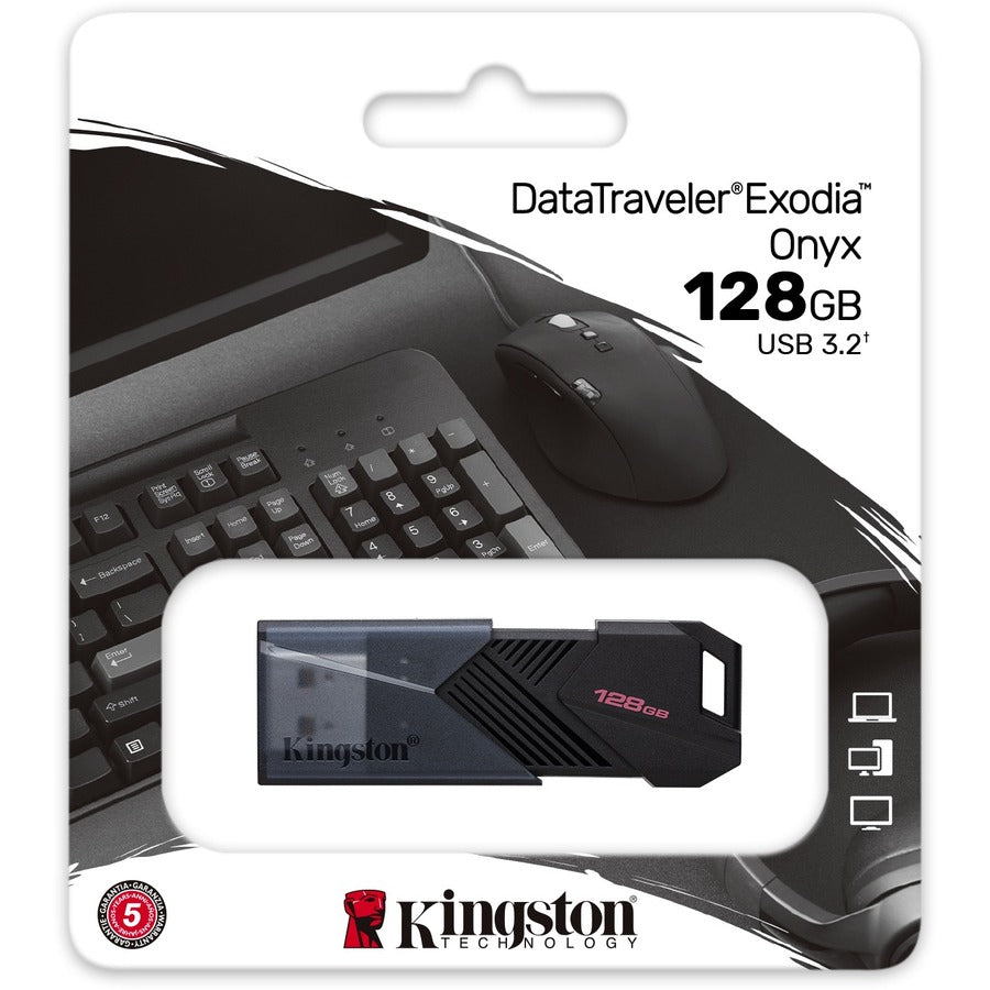 Kingston DataTraveler Exodia 128GB USB 3.2 (Gen 1) Type A Flash Drive - 128 GB - USB 3.2