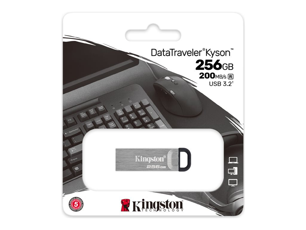 Kingston DataTraveler Kyson - USB flash drive - 256 GB - USB 3.2 Gen 1 - Co-Logo Program