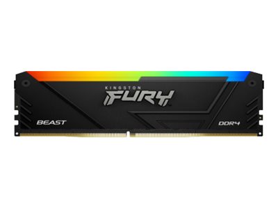 Kingston FURY Beast RGB - DDR4 - kit - 32 GB: 4 x 8 GB - DIMM 288-pin - 3200 MHz / PC4-25600 - CL16 - 1.35 V - unbuffered - non-ECC KF432C16BB2AK4/32