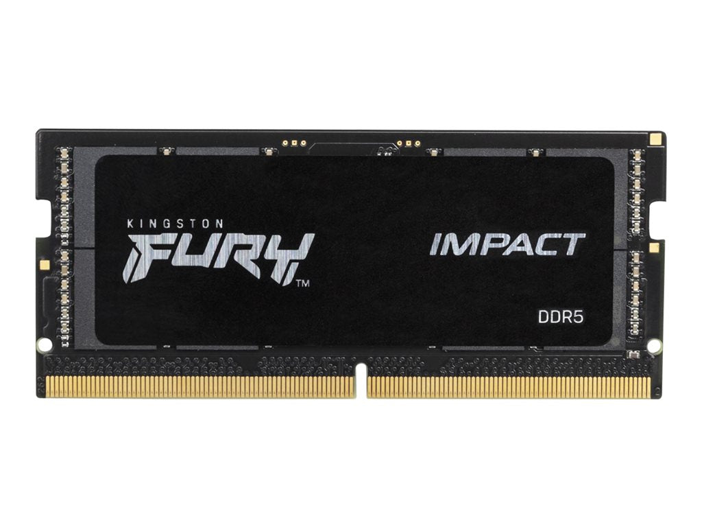 Kingston FURY Impact - DDR5 - kit - 32 GB: 2 x 16 GB - SO-DIMM 262-pin - 6000 MHz / PC5-48000 - CL38 - 1.35 V - unbuffered - KF560S38IBK2-32