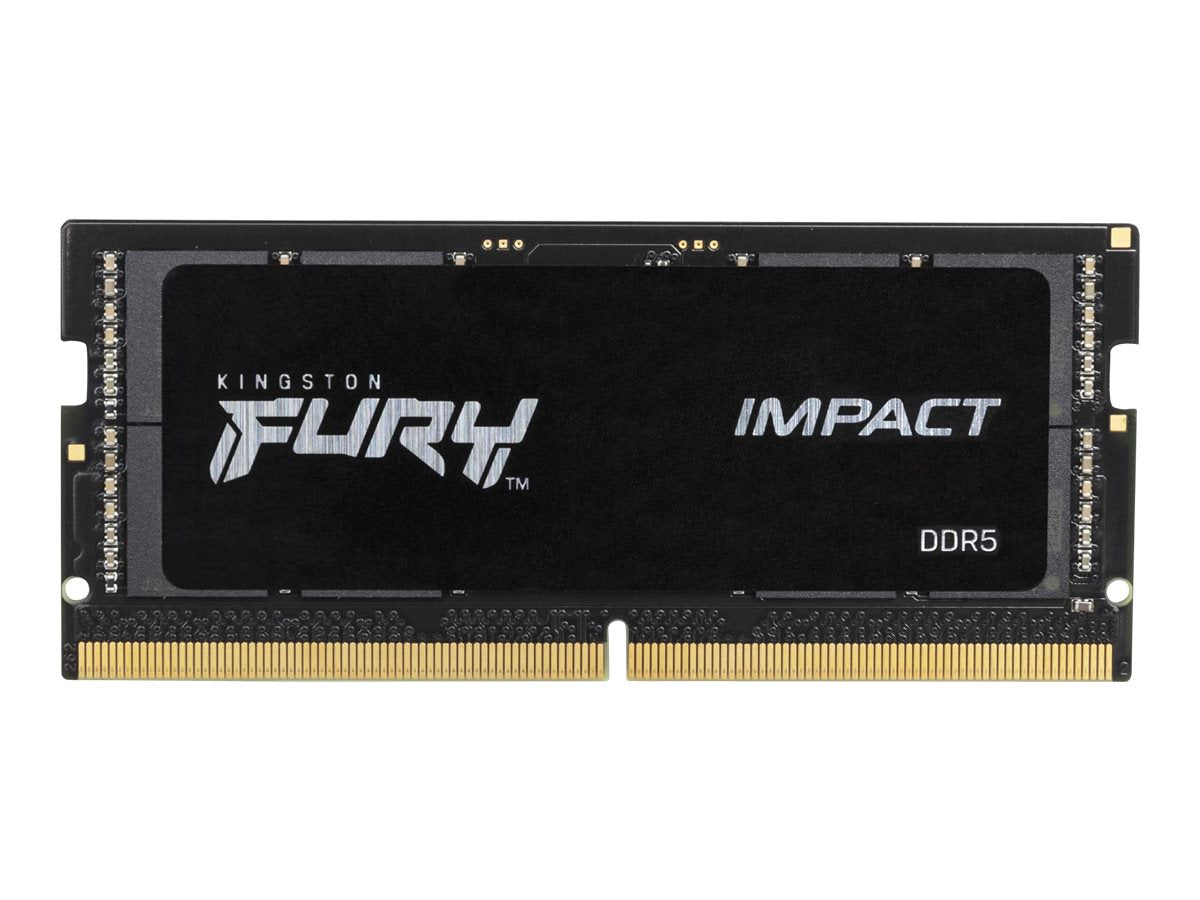 Kingston FURY Impact - DDR5 - kit - 32 GB: 2 x 16 GB - SO-DIMM 262-pin - 6000 MHz / PC5-48000 - CL38 - 1.35 V - unbuffered - KF560S38IBK2-32