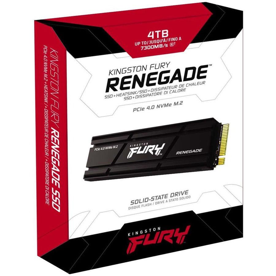 Kingston FURY Renegade 4 TB Solid State Drive - M.2 2280 Internal - PCI Express NVMe (PCI Express NVMe 4.0 x4)