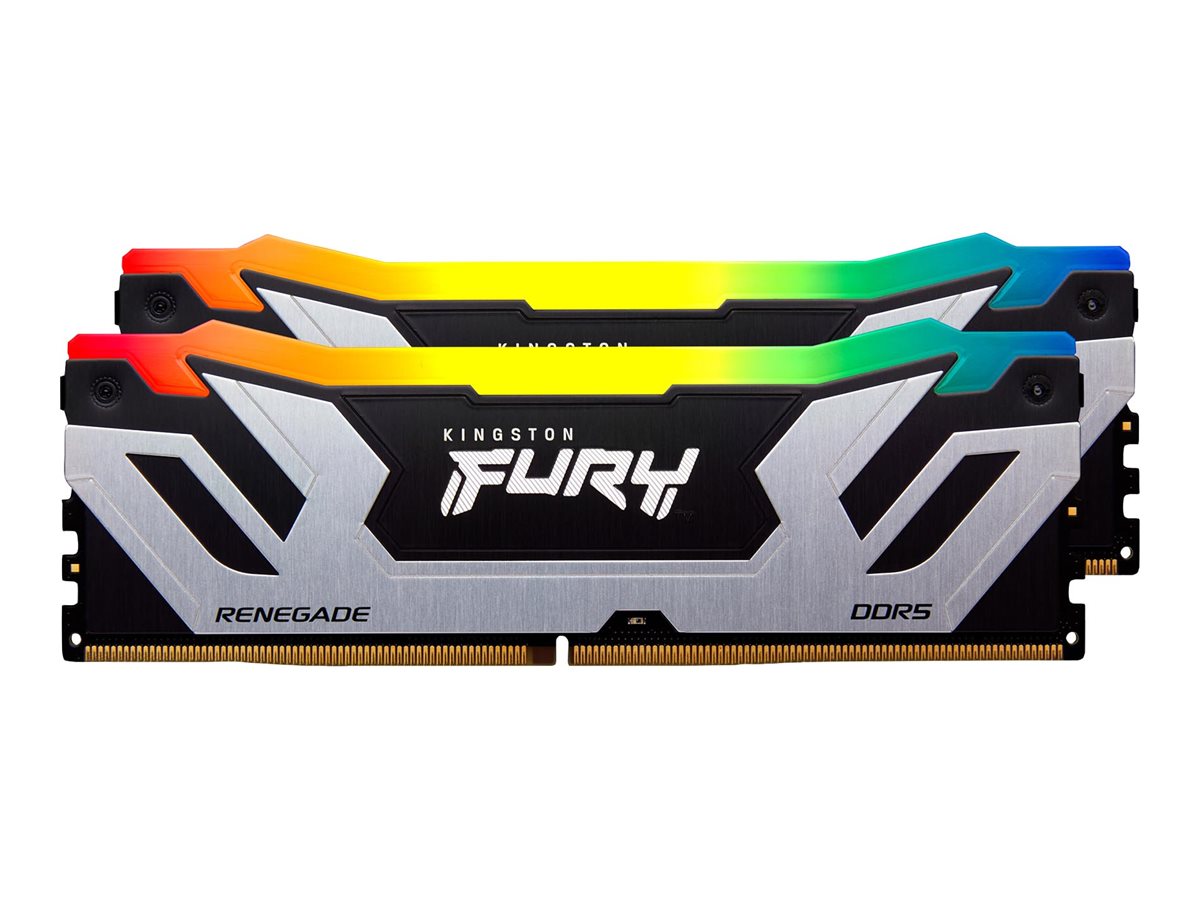 Kingston FURY Renegade RGB - DDR5 - kit - 48 GB: 2 x 24 GB - DIMM 288-pin - 4200 MHz / PC5-67200 - CL40 - 1.45 V - unbuffered KF584CU40RSAK2-48