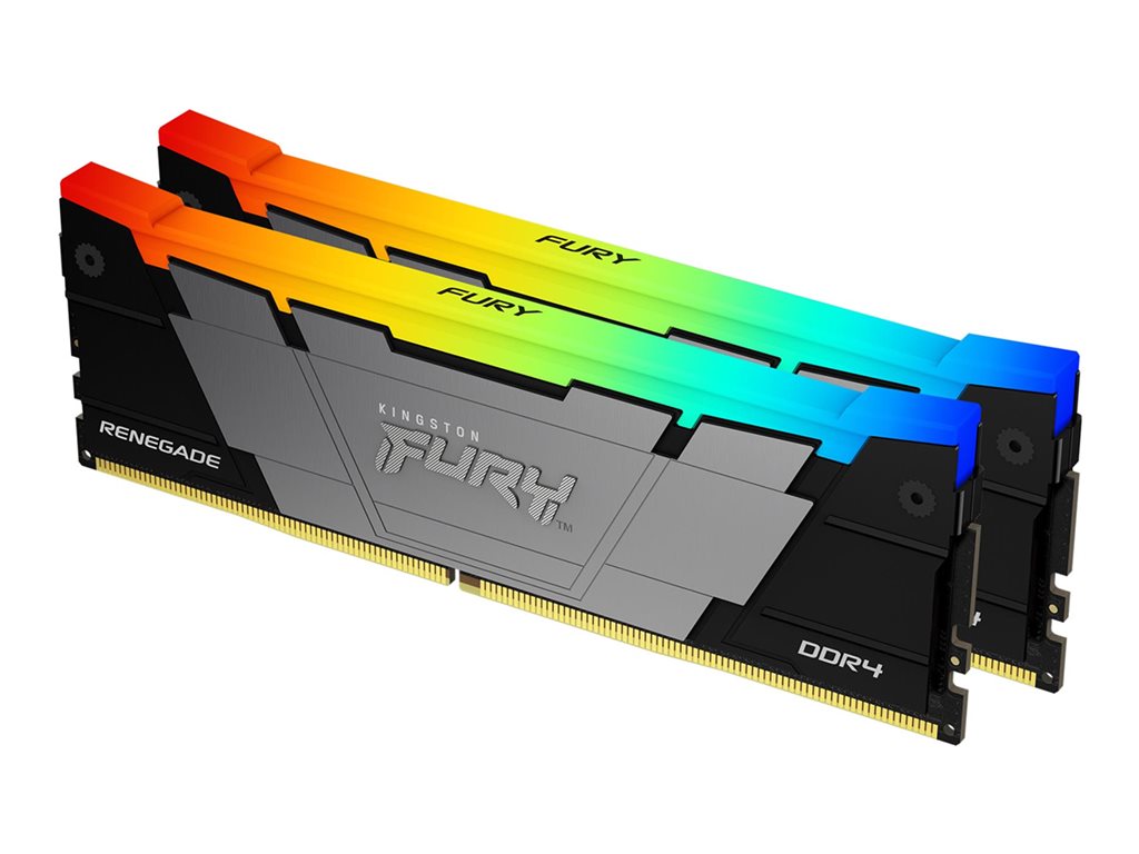 Kingston FURY Renegade RGB - DDR5 - kit - 64 GB: 2 x 32 GB - DIMM 288-pin - 6400 MHz / PC5-51200 - CL32 - 1.1 V - unbuffered KF564C32RSAK2-64