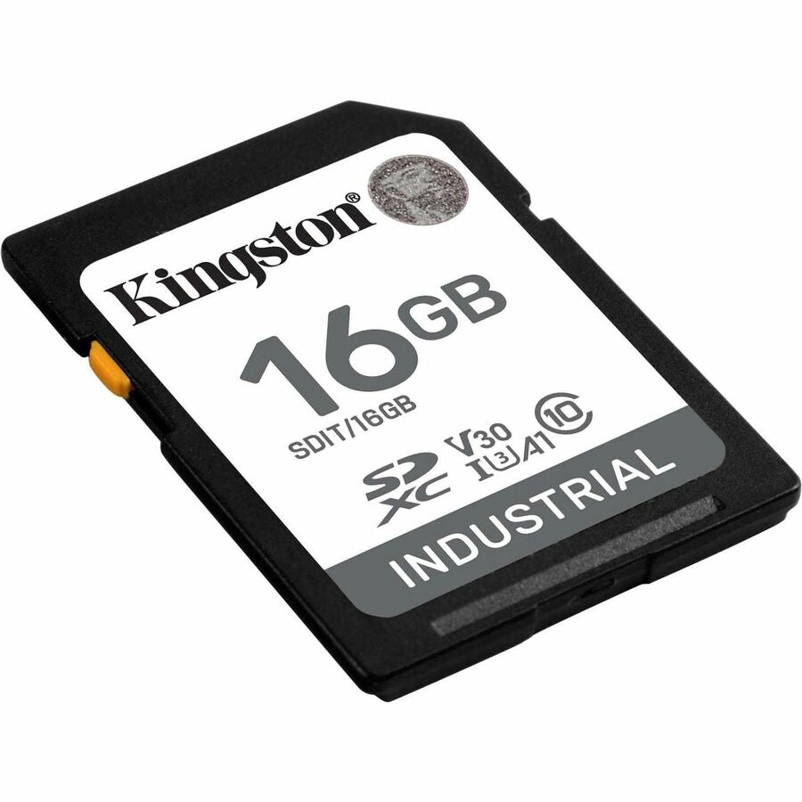 Kingston Industrial 16 GB Class 10/UHS-I (U3) V30 SDHC - 1 Pack - 100 MB/s Read - 30 MB/s