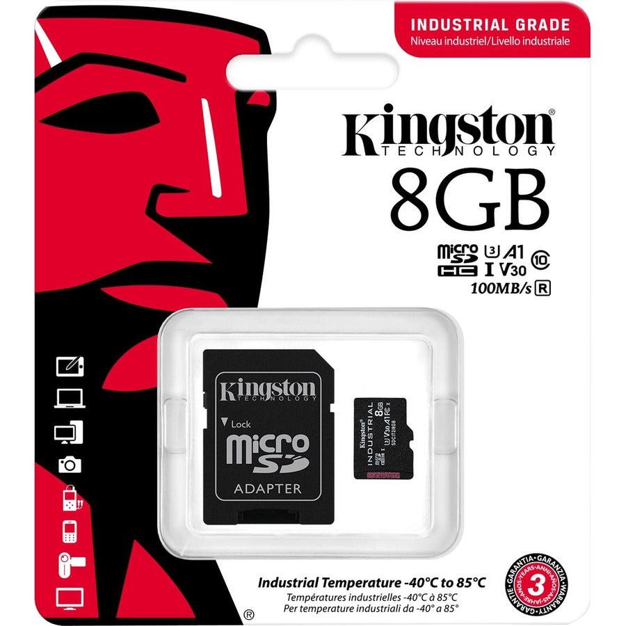 Kingston Industrial SDCIT2 8 GB Class 10/UHS-I (U3) V30 microSDHC SDCIT2/8GB