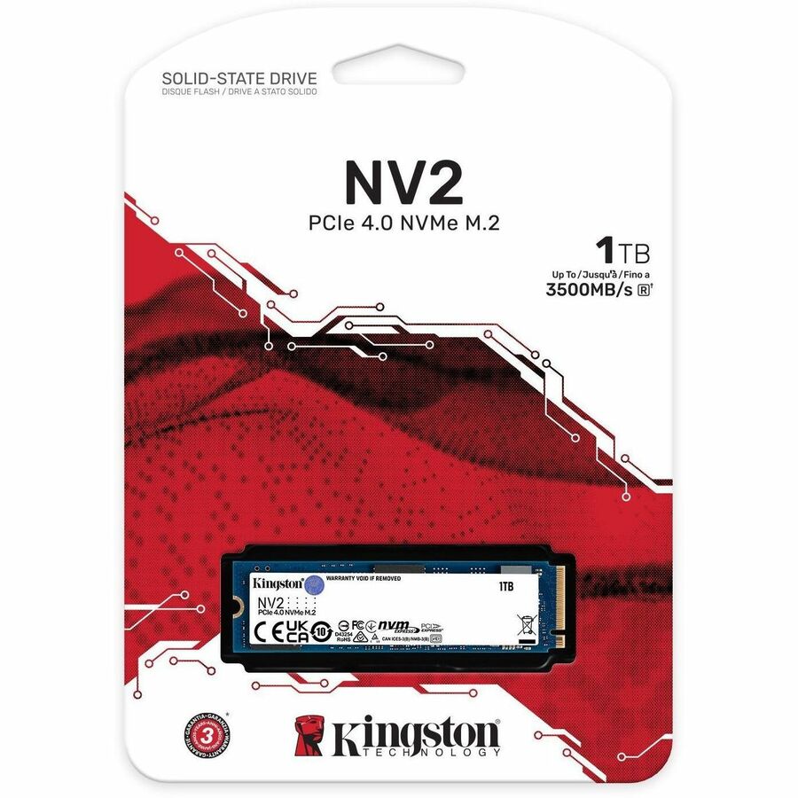 Kingston NV2 1 TB Solid State Drive - M.2 2280 Internal - PCI Express NVMe (PCI Express
