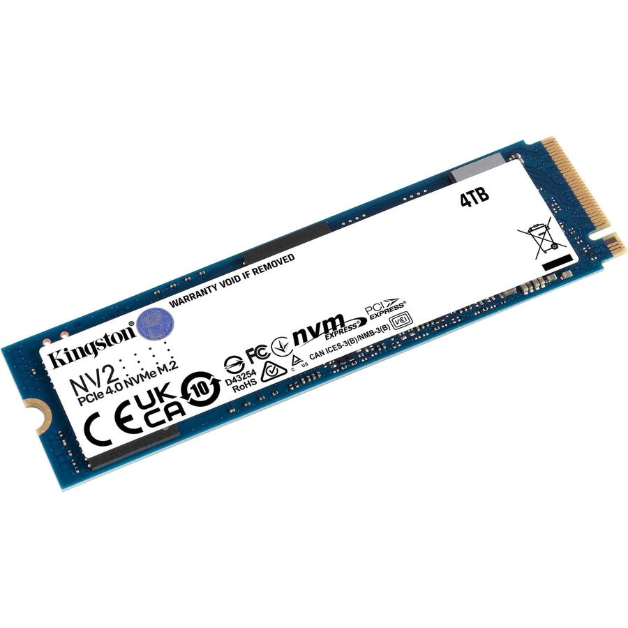 Kingston NV2 4 TB Solid State Drive - M.2 2280 Internal - PCI Express NVMe (PCI Express