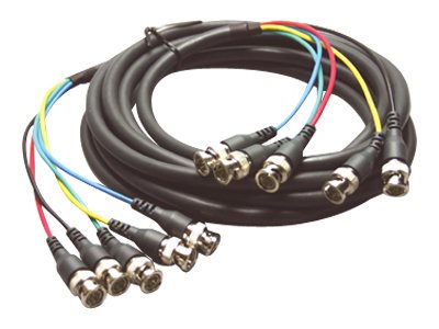 Kramer 5BM Series C-5BM/5BM-25 - Video cable - RGB - BNC male to BNC male - 25 ft - coaxial - dark gray 91-0505025