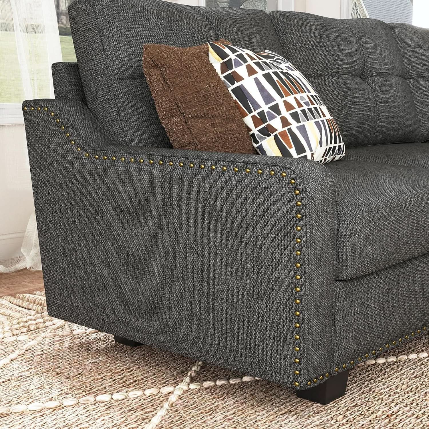 L Shaped Convertible Sectional Sofa for Small Spaces