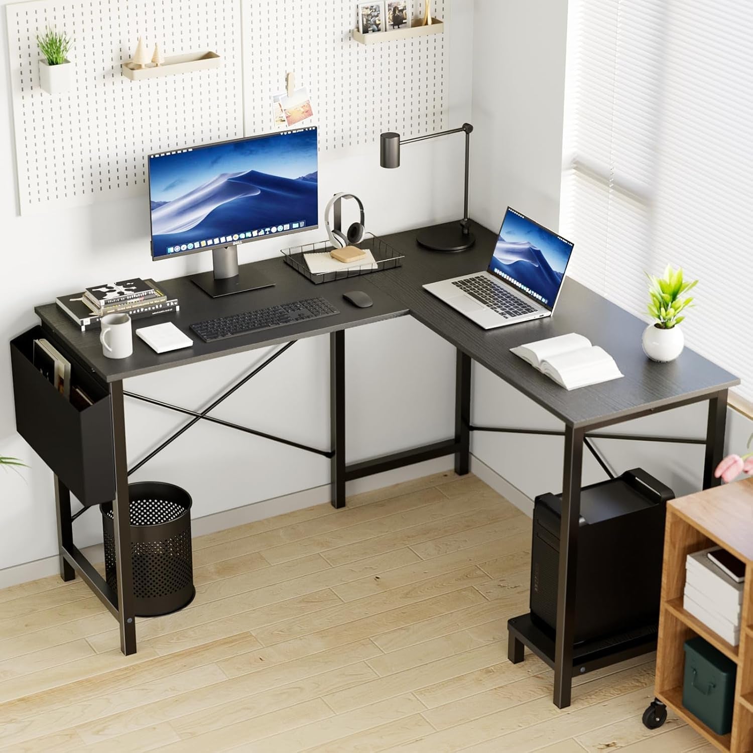 L Shaped Desk 50 Inch Corner PC Desk For Home Office