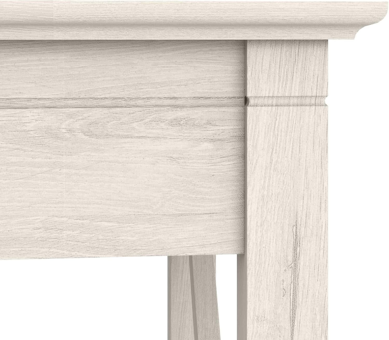 L-Shaped Desk 60W Linen White Oak Modern Farmhouse