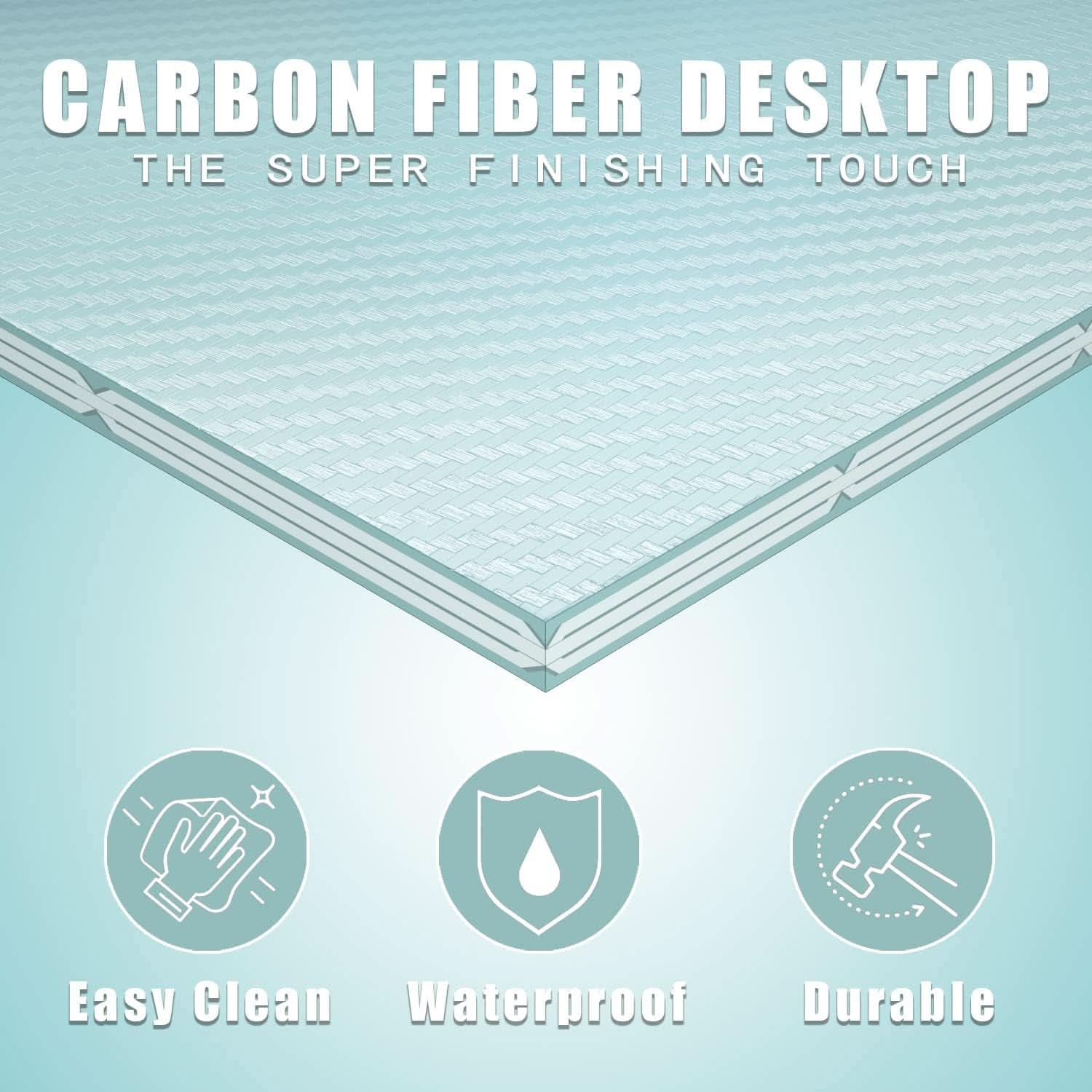 L Shaped Gaming Desk Blue 51 Inch Corner Computer Desk