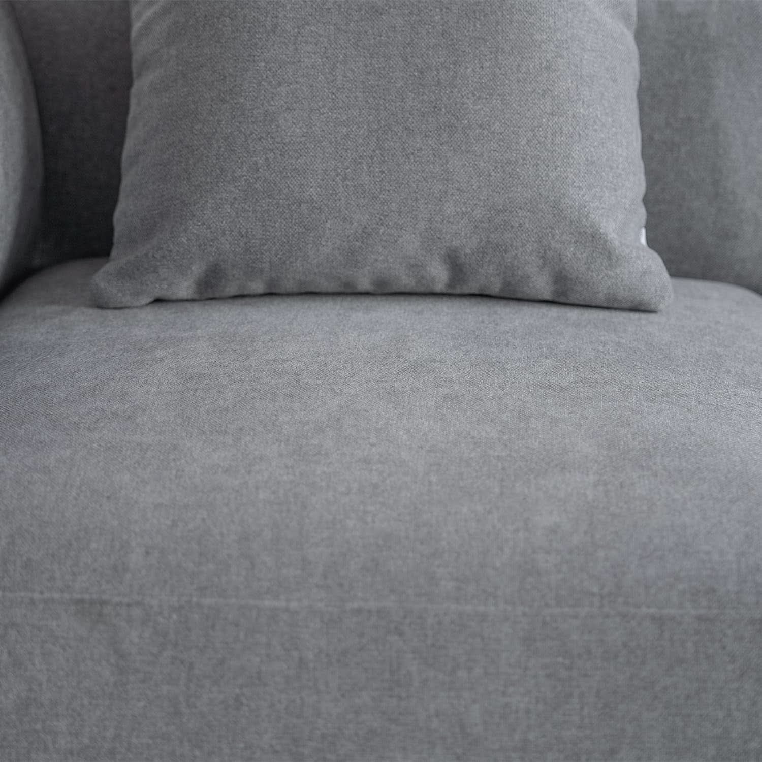 L Shaped Sectional Sofa Convertible In Linen Grey Modern